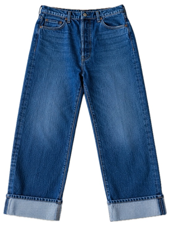 MOTHER Denim - MOTHER The Nerdy Cuff Jeans Size 30 High Rise Straight Leg Cuffed Denim